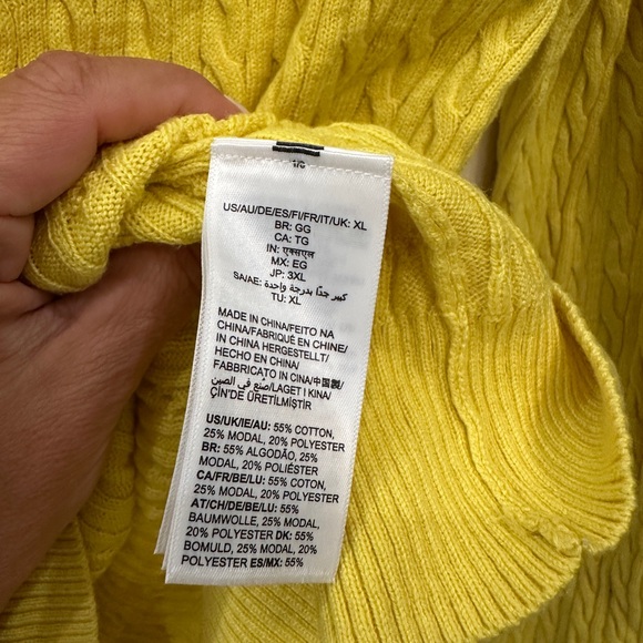 Amazon Essentials Vibrant Yellow Cable Knit Sweater - Picture 4 of 5